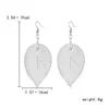 Factory Sale Gold and Silver Plated Real Leaf Specimens Leaves Charm Dangle Earrings