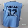 Herren genähte Basketball-Trikots Mike 10 Bibby 12 Ja Morant Grün Weiß Schwarz Blau College-Shirt Top-Qualität