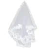 white chiffon veil