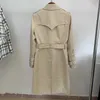 HIGH STREET Fall Winter Designer Fashion Women's Elegant Double Breasted Lion Buttons Belt Trench Coat 210812