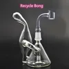 Nyaste Recycler Heady Glass Bong Showerhead Perc Klein Torus Funktionell Vattenolja DAB Rig Bongs Rör