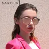 Barcur Luxury Polariserade Solglasögon Kvinnor Round Sun Glassess Ladies Lunette