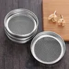 5PCs rostfritt stålfröspiringsluckor Mesh Screen Silter Filter Nursery Backs Mason Jar för Planters krukor