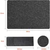 18Pcs/set Washable Felt Placemats Table Mats Glass Coasters Cutlery Bags Set Insulation Pads Absorbent Non-slip Mat WXV 210817