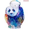 Creativo cinese panda uomo donna felpe con cappuccio felpa harajuku 3d stampato pattert carino pullover moda autunno vestiti 210813