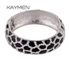 Mode Bohême Style Strass Émail Manchette Bracelet Pour Femmes Plaqué Or Bijoux De Fête Bracelet 2 Couleurs Q0717