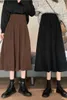 Werueruyu corduroy saia vintage mulheres outono elegante mini saias 210608