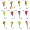 2 pcs fourgoupes en forme de tungstène glace pêche à la glace JIG Japon Crochet hiver Baits artificiels ACCES