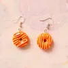 Rolig godis Donut Sweet Drop Earrings For Women Girl Diy Handmade Creative Unique Dangle Jewelry Accessaries Chandelier