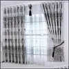 Fönsterbehandlingar textilier 1pc gardiner fönster draperar europeiska moderna eleganta ädeltryck skugga gardin för vardagsrum sovrummet