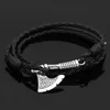 Bracelet Viking Axe Charmes Collier Corde Tressée Chaîne Pour Hommes Garçons Bracelets Bijoux Melv22
