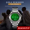 Müslüman erkekler için SKMEI Dijital Saatler QiBla Zaman Namaz Saatı Erkek LED Gün Işığı Tasarrufu İslam Hediye Saat Reloj Hombre 1667 Q0524