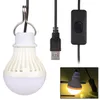 Notbeleuchtung 5W LED USB Warmweiß / Weißes Licht Tragbarer Druckschalter Campinglampe Kugelbirne zum Lesen