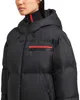Высочайшее качество взлетно-посадочная полоса дизайнер гусиное пальто для женщин 4 цвета с капюшоном молния с капюшоном летают сплошной цвет длинный пальто зимний теплый пиджак 211007