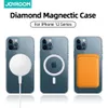 Joyroom Clear Phone iPhone 12 Pro Max 12 Mini Case For Magnectic Wireless Charger Transparent Back PC Cover