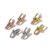 Stud japonais coréen haute qualité boucles d'oreilles cadeau pour les femmes or Rose créateur de bijoux de luxe Simple Punk en acier inoxydable Stud