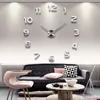 2021 ساعة جديدة ساعة الحائط ساعة الحائط horloge 3d diy pvc مرآة ملصقات المنزل الديكور غرفة المعيشة الكوارتز إبرة