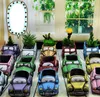 植物の植木鉢レトロな漫画ビンテージ車のトラックセラミック花瓶鍋のホームオフィスの装飾ミニガーデンプランターSN5568