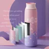 Японский стиль Sakura Thermos Bottle Portable Travel Coffee кружка изолированная чашка из нержавеющей стали из нержавеющей стали Вакуумные подарки 210615