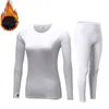 Ropa interior térmica para mujer, calzoncillos largos femeninos de lana fina, ajustados para invierno, color sólido 211110