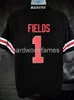 Custom Justin Fields #1 Black Ohio State Buckeyes Football Jersey 2021 Patch Men Men Men Młodzieżowe ścieg