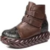 Boots of soft leather that restore ancient ways autumn winter outdoor thick bottom is comfortable prevent slip recreational