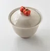 Ręcznie robiony persimmon herbata tureen 130 ml ceramiczna roślina popiołu miska sopera de gaiwan chryzantem