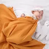 Infants Blankets Baby Pure color Swadding ball top tassels decorate blanket Cotton wrap Nursery Bedding wmq888