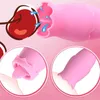 Nuevo vibrador de silicona suave y potente masajeador de vagina juguetes sexuales para adultos para mujeres 20 velocidades estimulador de clítoris oral de doble cabeza productos sexuales para lengua