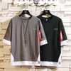 Fashion Half Short Sleeves O NECK Print T-shirt Men's Cotton Summer Clothes TOP TEES Tshirt Plus Asian Size M-5X. 210707