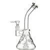 9 inch waterpijpbeker Dab Rig Glass Bongs Zwitserse percolator Recycler Waterpijpen Kleine Pipe Douchekop beker Fab Eggolie Dab Rigs met 14 mm vrouwelijk gewricht