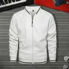 Zipper Jacket Hommes Streetwear Mode Bomber Vestes Manteau Mâle Noir Blanc Outwear Coupe-Vent Hommes Manteaux Cargo Sportswear 4XL 210927