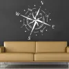 Rose Dekal Office Vinyl Dekaler Nautical Compass Navigate Ship Ocean Sea Wall Stickers Heminredning Vardagsrum D855