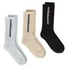 Calcetines deportivos Skateboard Moda para hombre Calcetines con letras impresas Calcetines para correr Hip Hop 3 par/set