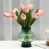Декоративные цветы венки 10шт силиконовые реальные сенсорные тюльпаны букет искусственная гостиная украшения тюльпана искусственный цветок