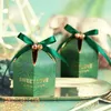 Grüne Pralinenschachtel mit Band, Schokoladen-Geschenkboxen, Souvenirs für Gäste, Hochzeitsgeschenke und Geschenke, Geburtstags-Babyparty-Geschenkboxen 210402