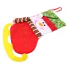 Christmas Decorations 1pc Hanging Bag Stockings Design Gift Pouch (Skiing Old Man)