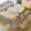 Table Cloth Tree Color Painting Tablecloth Waterproof Oilproof Rectangular For Banquet Dinning Party Family Practical
