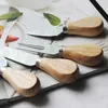 Cheese Knife Set Oak Handle Knife Fork Shovel Kit Graters Baking Cheese Pizza Slicer Cutter Set DAW415