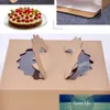 Scatola per torta portatile Scatola di carta Kraft con finestra Scatola per torta quadrata Organizzatore Scatole per imballaggio per torta monostrato Negozio di dessert