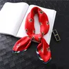 Bee Print Silk Scarf Women Foulard Square Neck Scarves Wrap Brand Lady Headband Designer Hair Band Headkerchief