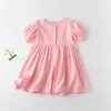 Bear Leader Girls Flowers Summer Dress Casual Baby Floral Ruffles Kostymer Kids Princess Party Dress Holiday Beach Vestidos 210708