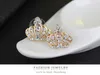 Couronne impériale pendentif ensembles de bijoux mariée mariage cristal plaqué collier boucle d'oreille pour les femmes robe de soirée de bal bijoux