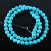 Wojiaer Howlite Turquoise 돌면 둥근 6mm 느슨한 구슬 목걸이 보석 만들기 155.5 인치 가닥 by940