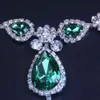 2020 Luxury Green Rhinestone Non Piercing smycken för kvinnor Sexig vuxen Body Nipple Chain Necklace2115160