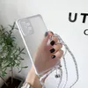 Neck Strap Lanyard Cases met Cord voor Samsung Galaxy A52 A32 A72 A12 A71 A50 A41 A21S 51 S21 Plus 5G S20 Ultra Mat Clear Cover