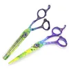 Hair Scissors Professional Feather Gem 6 polegadas Corte de cabeleireiro barbeiro de cisalhamento para 5694583