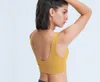 Yoga esportes sutiã fitness desgaste acolchoado camisa camisa lua-17 irregular recolhido choque à prova de choque nobal mulheres sólida cor ginásio underwear ropa
