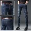2020 primavera nova chegada jeans homens moda elasticidade jeans masculino macho de alta qualidade calça jeans de algodão fino, azul, preto x0621