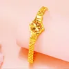 24k Gold Watch Shape Charm Bracelets For Women Trendy Sunflower Bracelet Jewelry Gifts